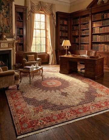 9' 8 x 13' Hand Knotted Mood Persian Wool Rug