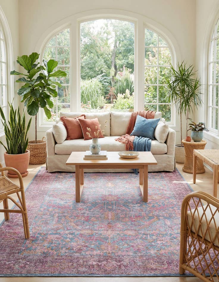 Detail image of  5' 3 x 8'  Washable Mangata Rug