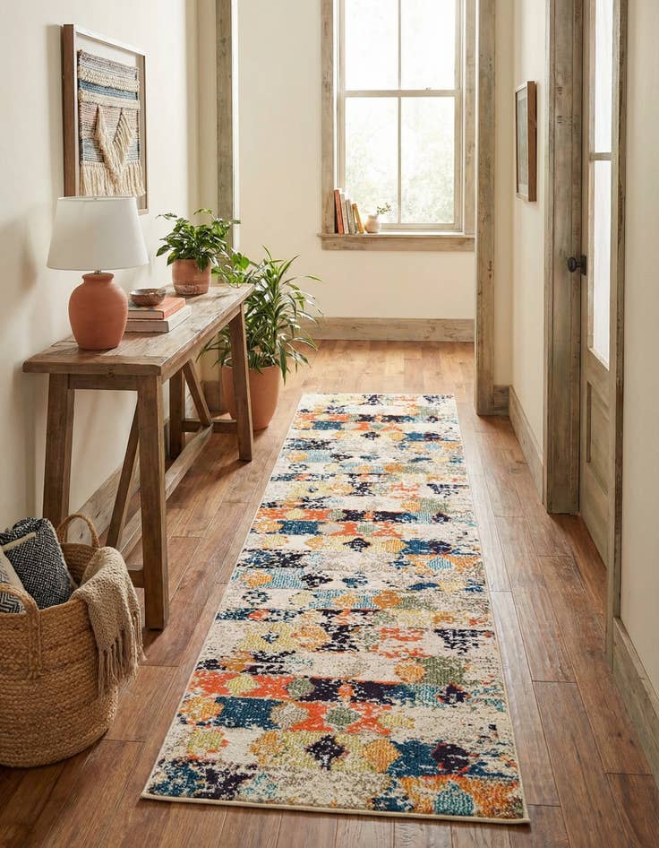Detail image of 2' x 8'  Washable Vivid Runner Rug