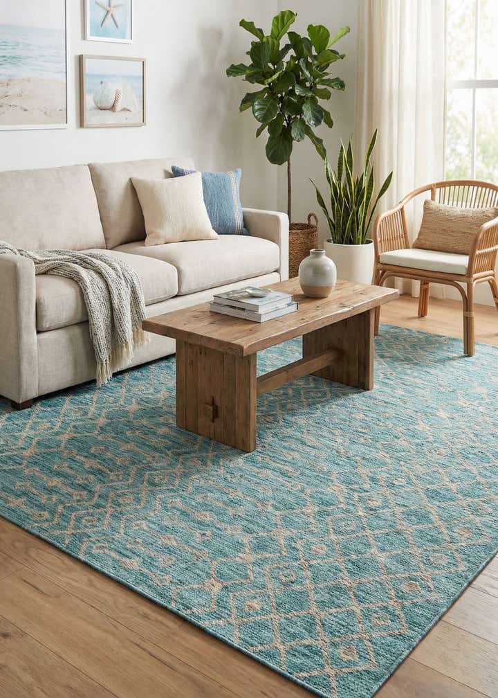 7' x 10' Easy-Clean Trellis Indoor / Outdoor Rug