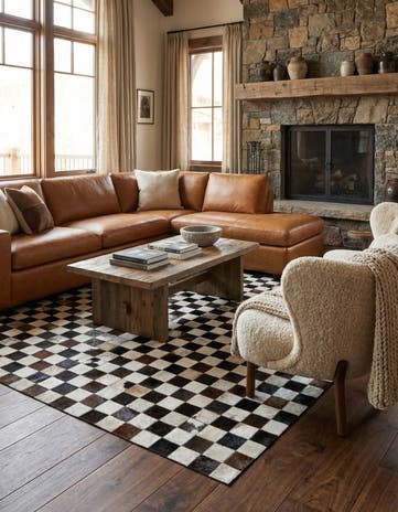 5' x 8' Cowhide Stocks Rug