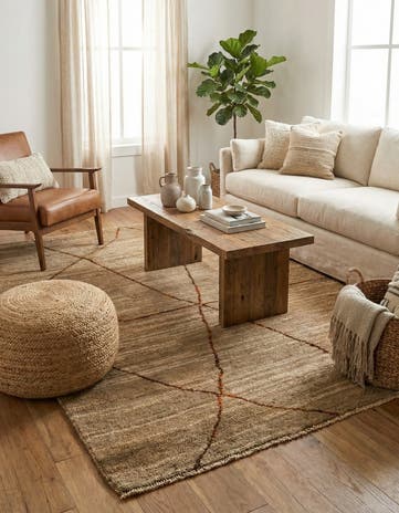 5' 8 x 8' 2 Hand Knotted Moroccan Wool Rug