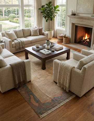 8' 4 x 11' 5 Hand Knotted Tibet Wool Rug