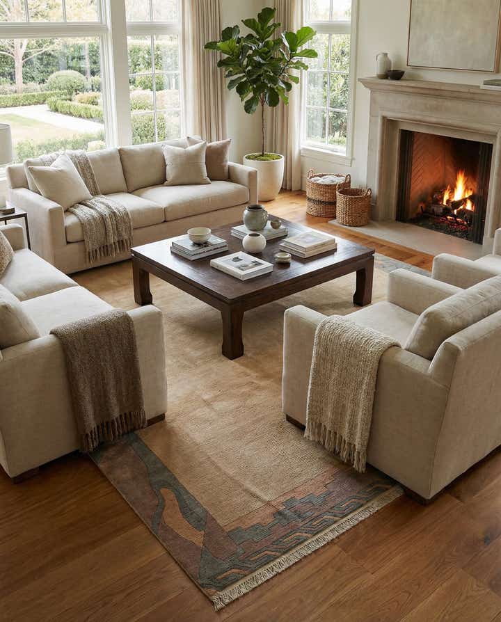 8' 4 x 11' 5 Hand Knotted Tibet Wool Rug