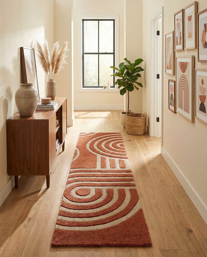 2' x 8' Handtufted Wool Runner Rug