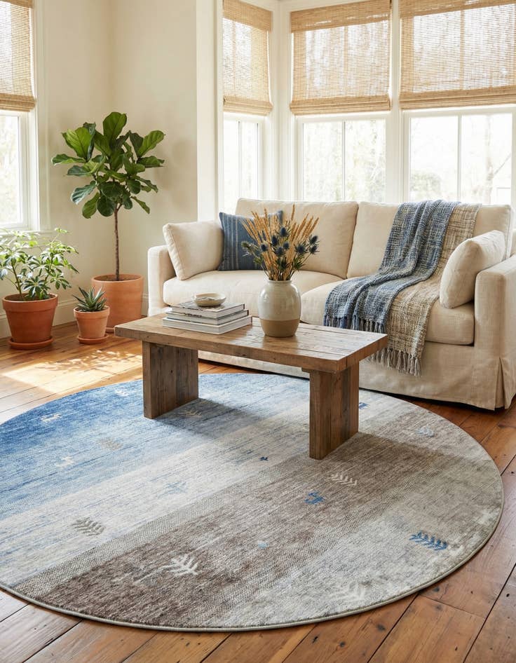 Detail image of 7' 10 x 7' 10 Gabbeh Round Rug