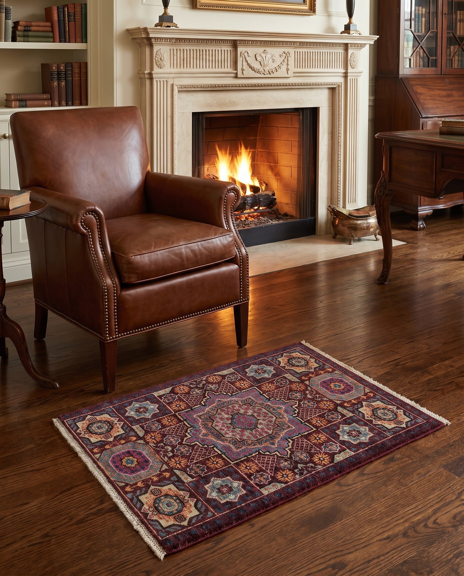 2' x 3' 2 Hand Knotted Mamluk Ziegler Rug