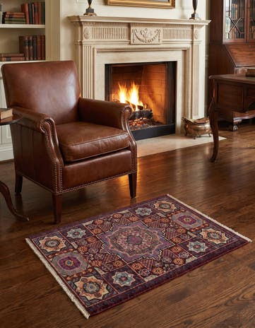 2' x 3' 2 Hand Knotted Mamluk Ziegler Rug