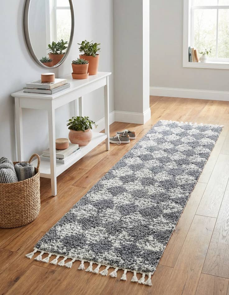 Detail image of 2' 7 x 12' Serenity Shag Runner Rug