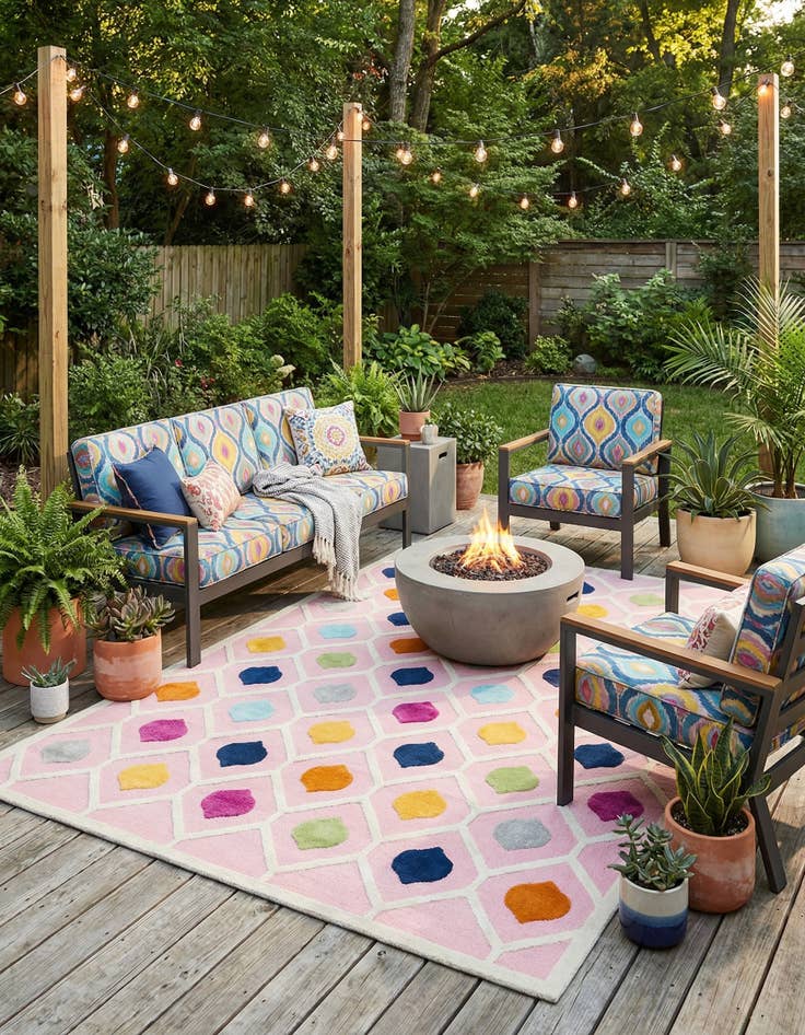 Detail image of 9' x 12'  Washable Aruba Indoor / Outdoor Rug