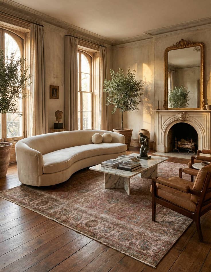 Detail image of 9' 2 x 9' 6  Hand Knotted Ultra Vintage Persian Wool Square Rug