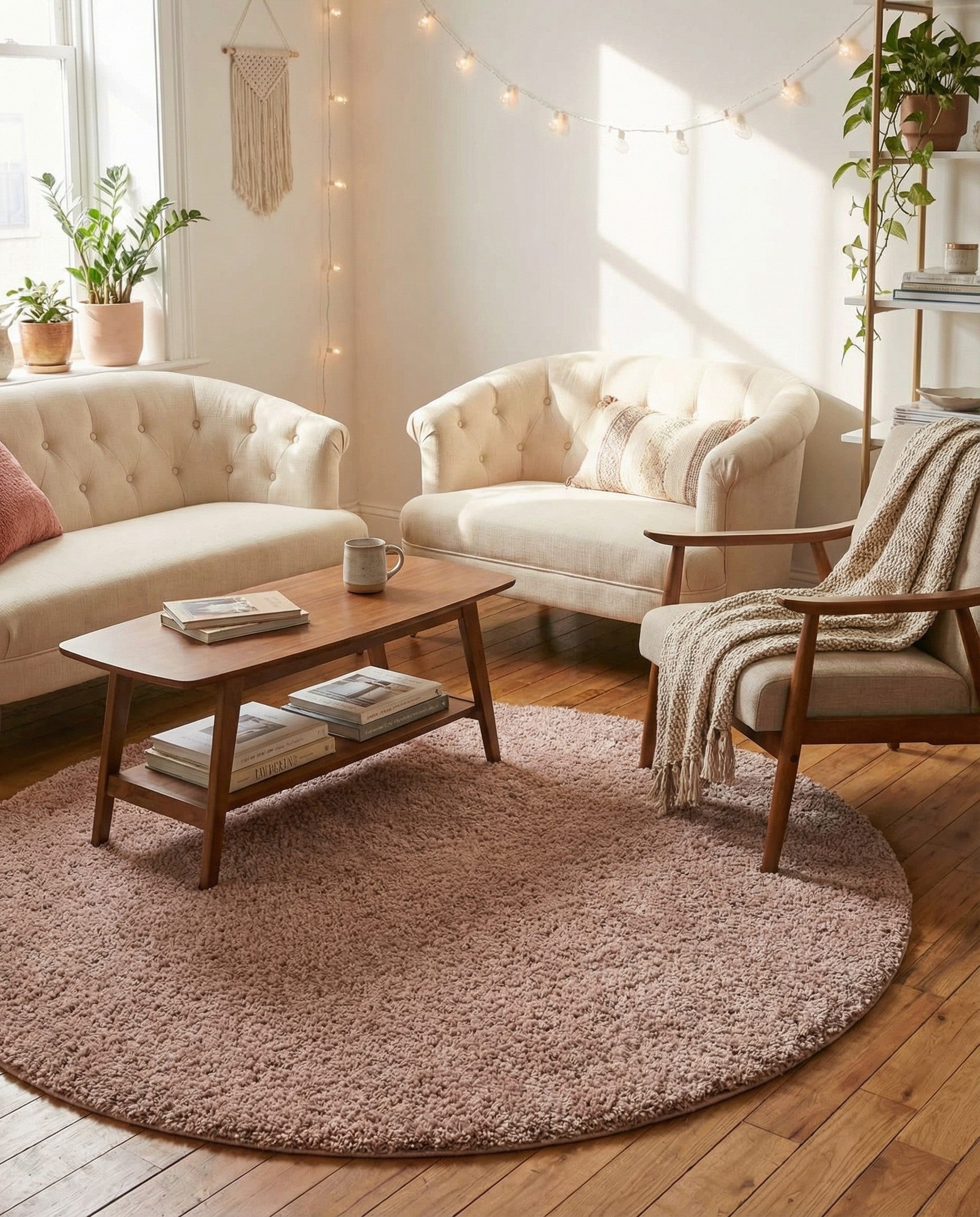  3' 3 x 3' 3 Jill Zarin Shaggy Chic Round Rug