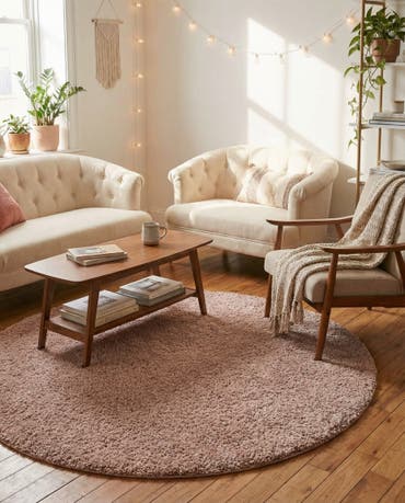  3' 3 x 3' 3 Jill Zarin Shaggy Chic Round Rug