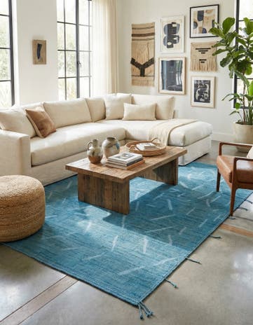 8' 9 x 11' 9 Hand Knotted Moroccan Wool Rug