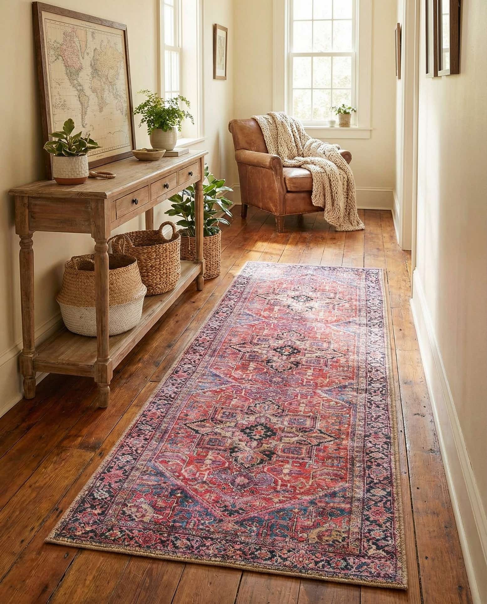 2' x 6' Washable Timeless Runner Rug