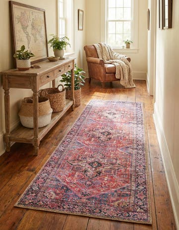 2' x 6' Washable Timeless Runner Rug