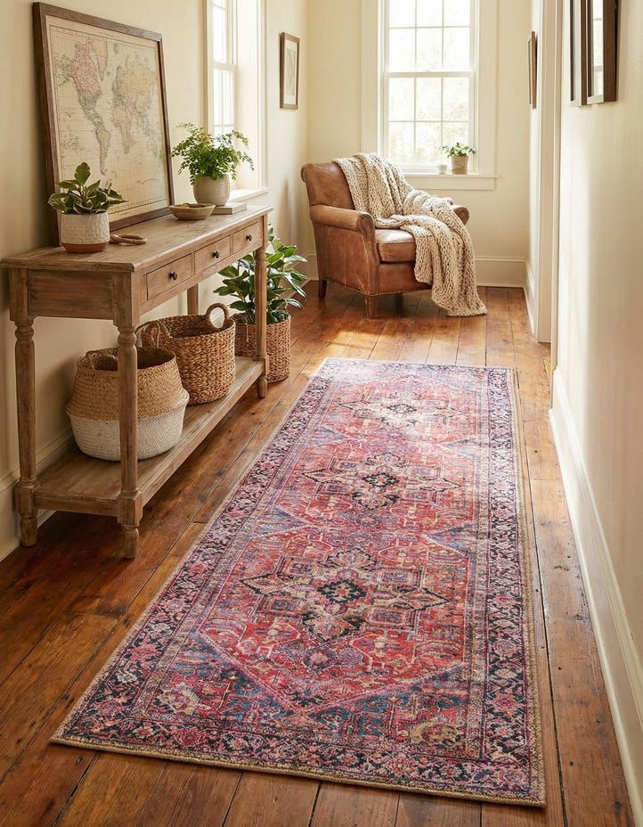 2' x 6' Washable Timeless Runner Rug