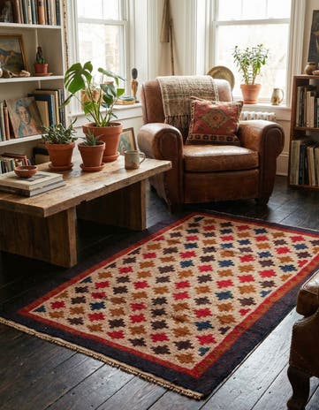 2' 10 x 4' 6 Hand Knotted Balouch Persian Wool Rug
