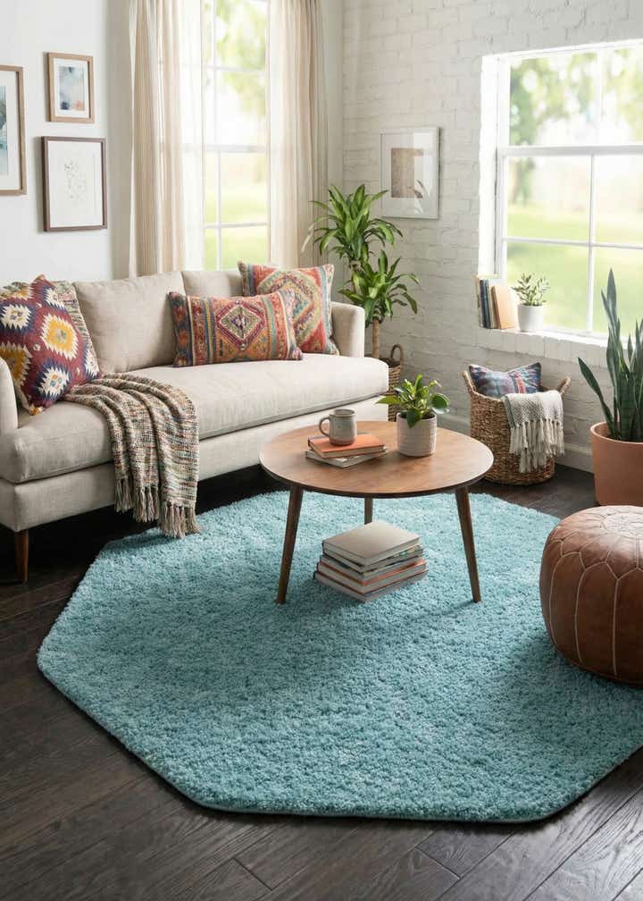 7' 10 x 7' 10 Everyday Shag Octagon Rug