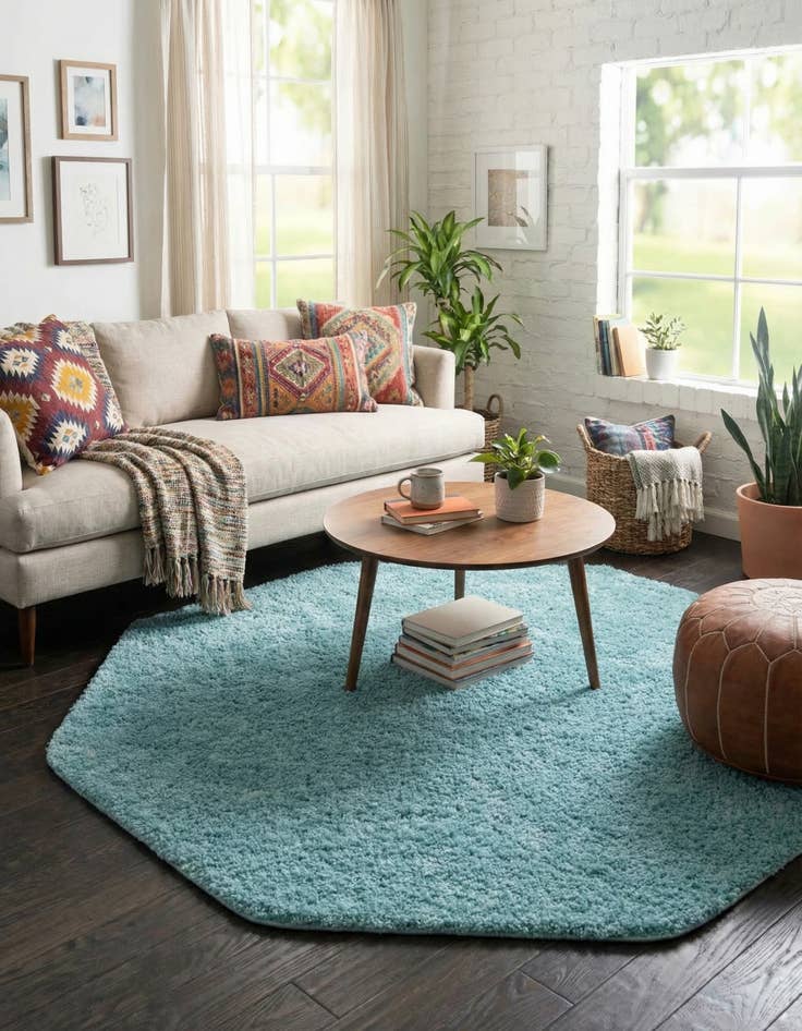 Detail image of 7' 10 x 7' 10 Everyday Shag Octagon Rug