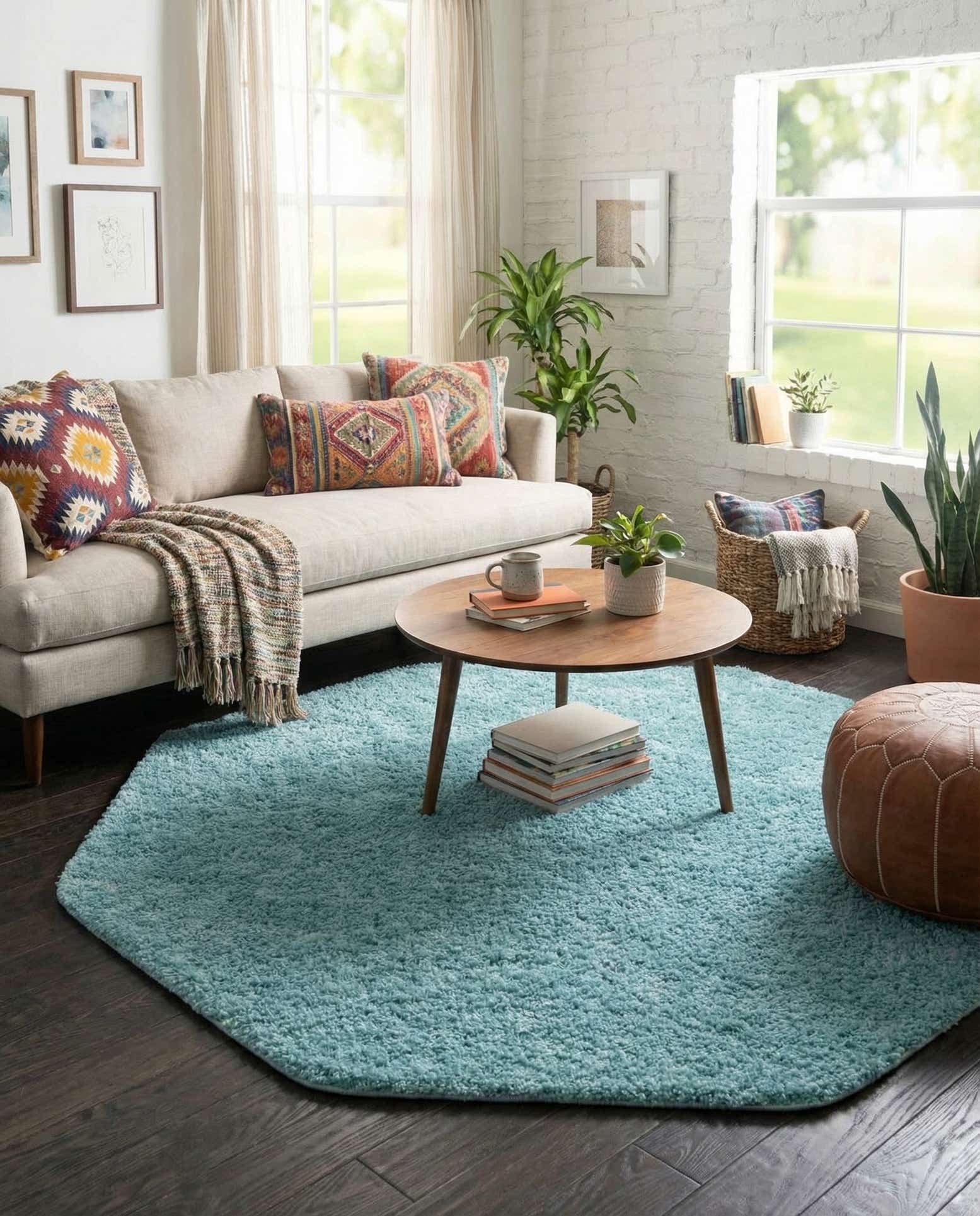 7' 10 x 7' 10 Everyday Shag Octagon Rug