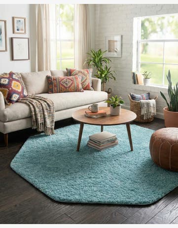 7' 10 x 7' 10 Everyday Shag Octagon Rug