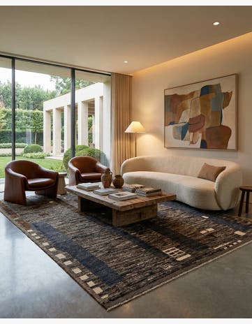 8' 2 x 10' 5 Hand Knotted Beni Marok Rug