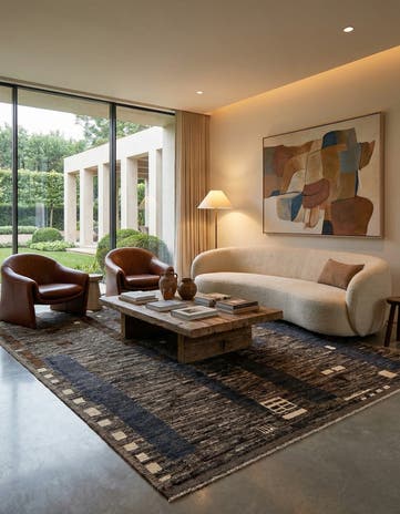 8' 2 x 10' 5 Hand Knotted Beni Marok Rug