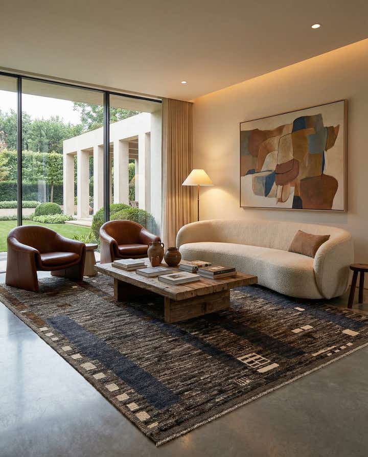 8' 2 x 10' 5 Hand Knotted Beni Marok Rug