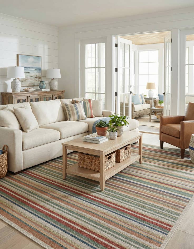 Detail image of 9' x 12' Easy-Clean Baja Indoor / Outdoor Rug