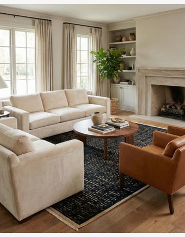 6' 7 x 10' Hand Knotted Darya Wool Rug