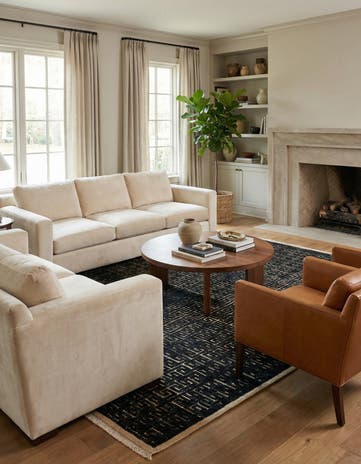 6' 7 x 10' Hand Knotted Darya Wool Rug