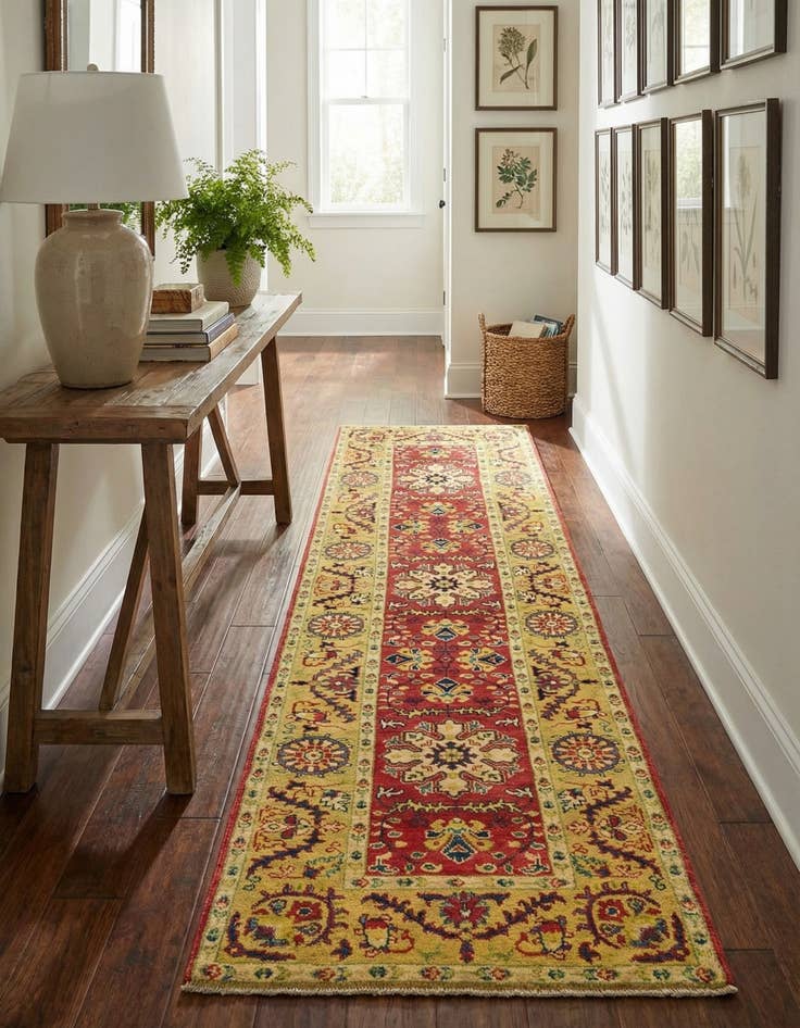 Detail image of 2' 8 x 9' 9 Hand Knotted Kazak Runner Rug