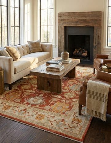 7' 10 x 10' Hand Knotted Oushak Rug