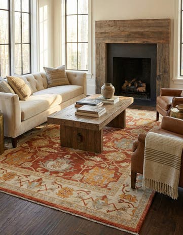 7' 10 x 10' Hand Knotted Oushak Rug