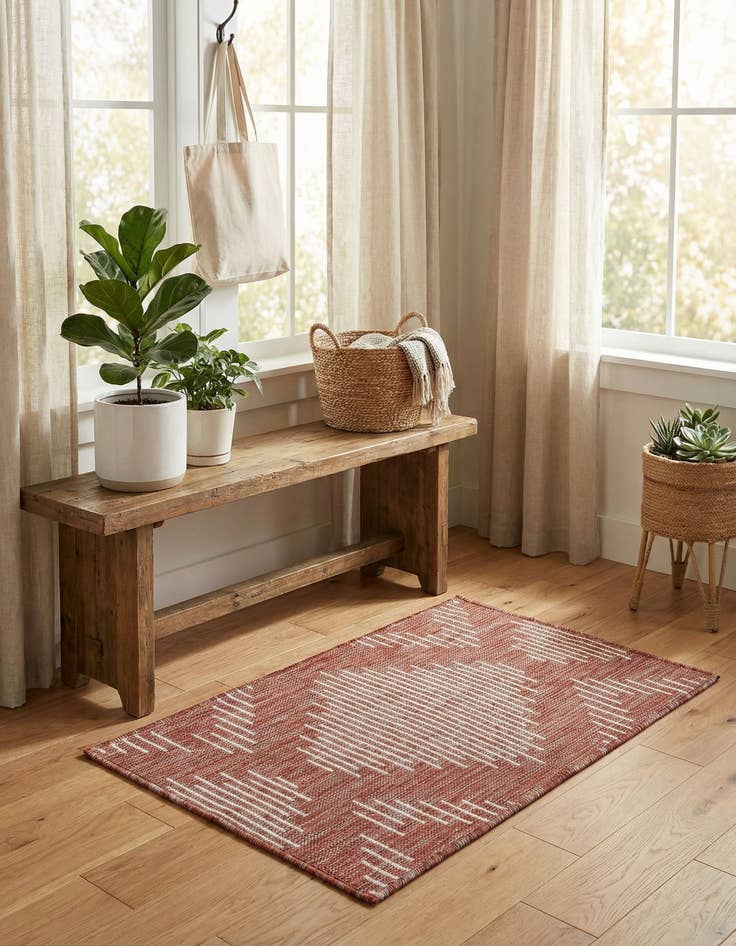 Detail image of  2' x 3'  Washable Modern Indoor / Outdoor Rug