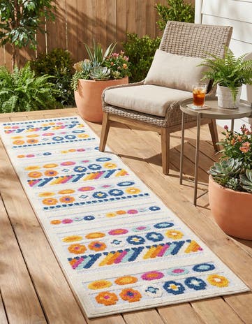 Gray Easy-Clean Aruba Indoor / Outdoor Runner Rug