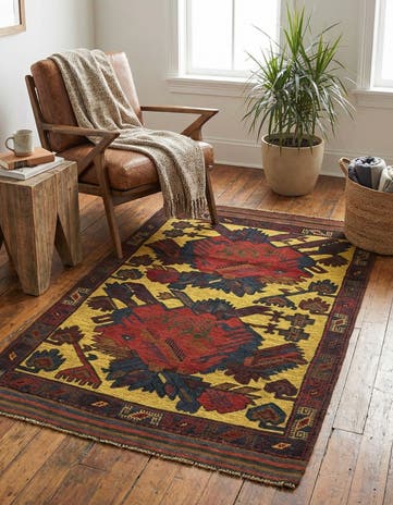 2' 10 x 4' 10 Hand Knotted Sumak Wool Rug