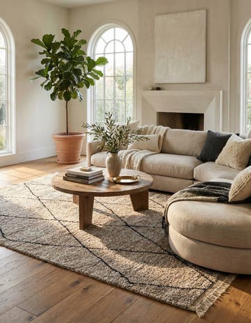 6' 5 x 10' 4 Hand Knotted Moroccan Wool Rug