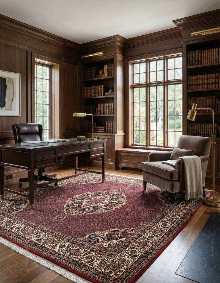 Detail image of  6' 8 x 6' 9 Bidjar Wool Square Rug