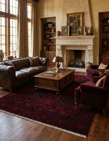 6' 7 x 9' 8 Hand Knotted Khal Mohammadi Wool Rug