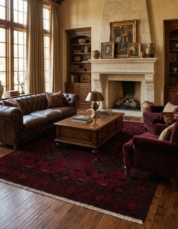 6' 7 x 9' 8 Hand Knotted Khal Mohammadi Wool Rug