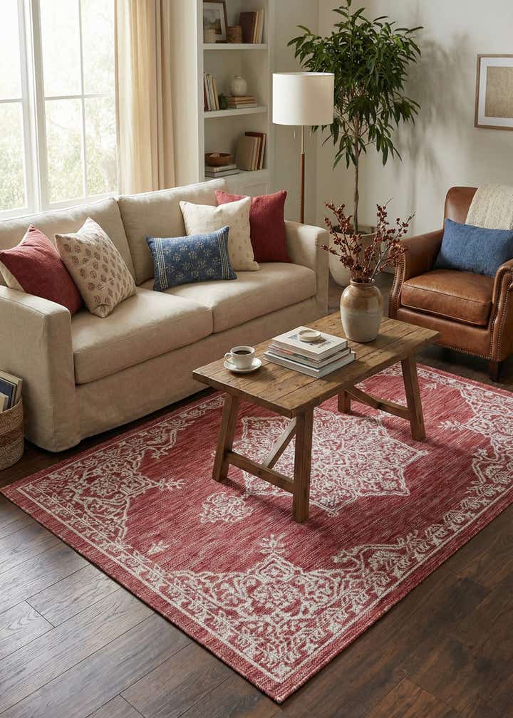 4' x 6' Easy-Clean Traditional Indoor / Outdoor Rug