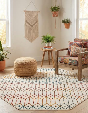 Lattice Trellis Octagon Rug