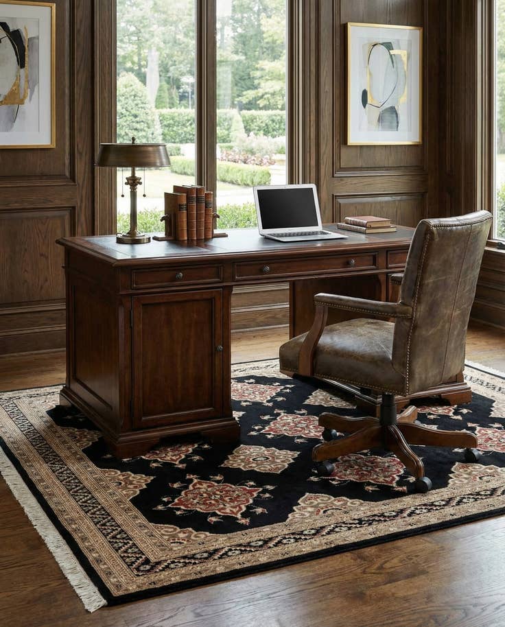 Detail image of 4' 3 x 6' Hand Knotted Bokhara Oriental Rug