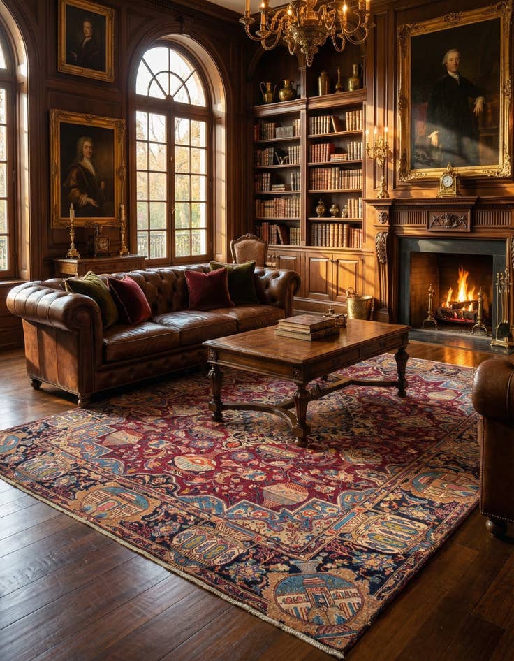 Detail image of 9' 9 x 12' 6  Hand Knotted Kashmar Persian Wool Rug