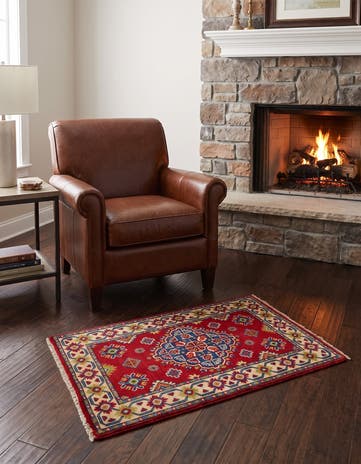 2' x 3' 4 Hand Knotted Kazak Rug