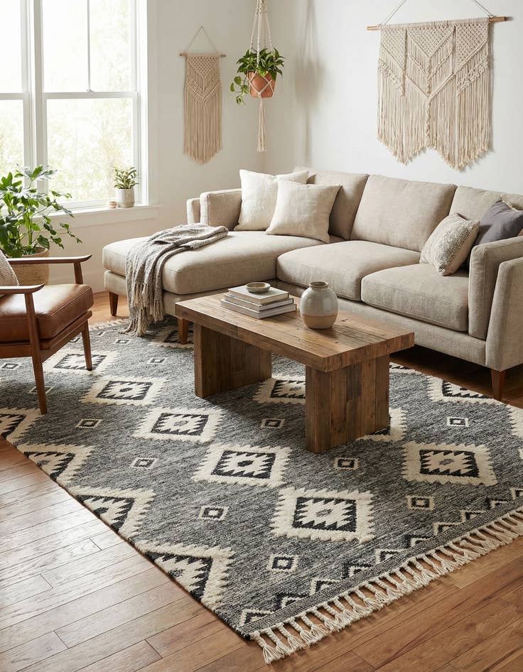 Detail image of 9' x 12' 2  Hand Woven Arizona Wool Rug