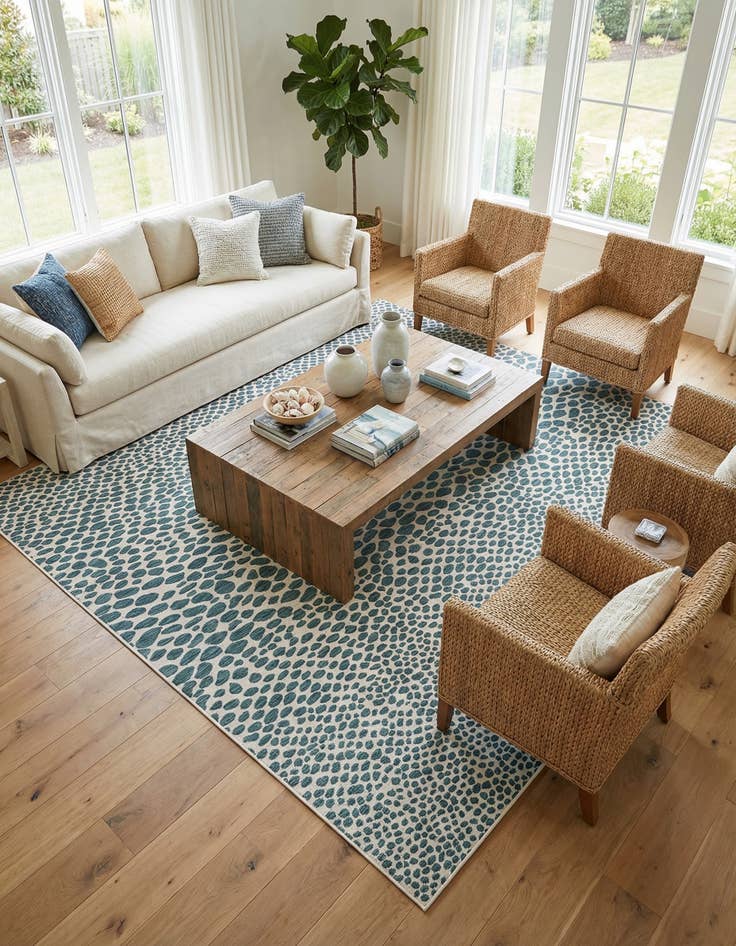 Detail image of 13' x 13'  Washable Jill Zarin Cape Town Indoor / Outdoor Square Rug