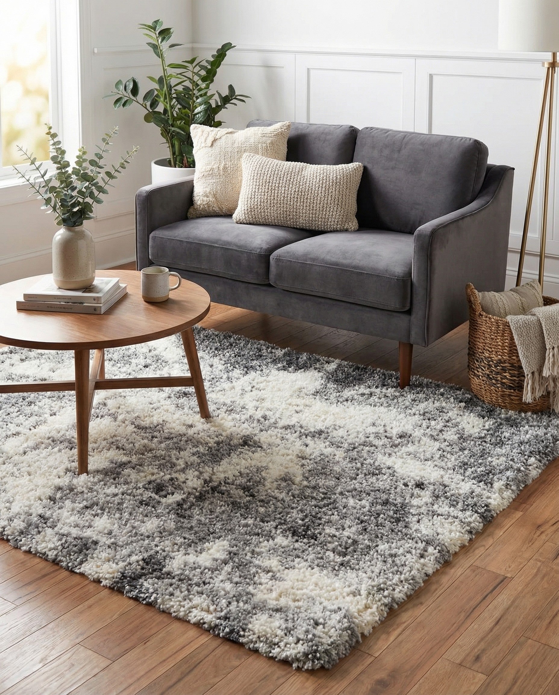  5' x 5' Soft Touch Shag Square Rug